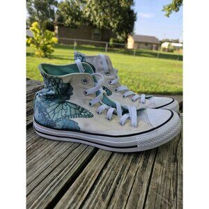 CONVERSE Chuck Taylor High  TOP Sneaker Shoes  Size 7 Butterflies